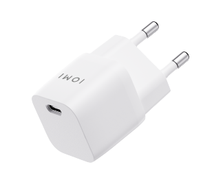 USB-C-Mini-Reiselader mit 30 Watt. Schräge Ansicht