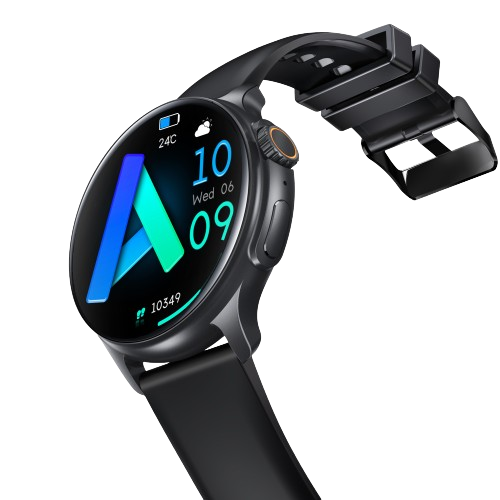 emporia WATCHjoy Smartwatch schwarz mit geöffnetem Uhrenband