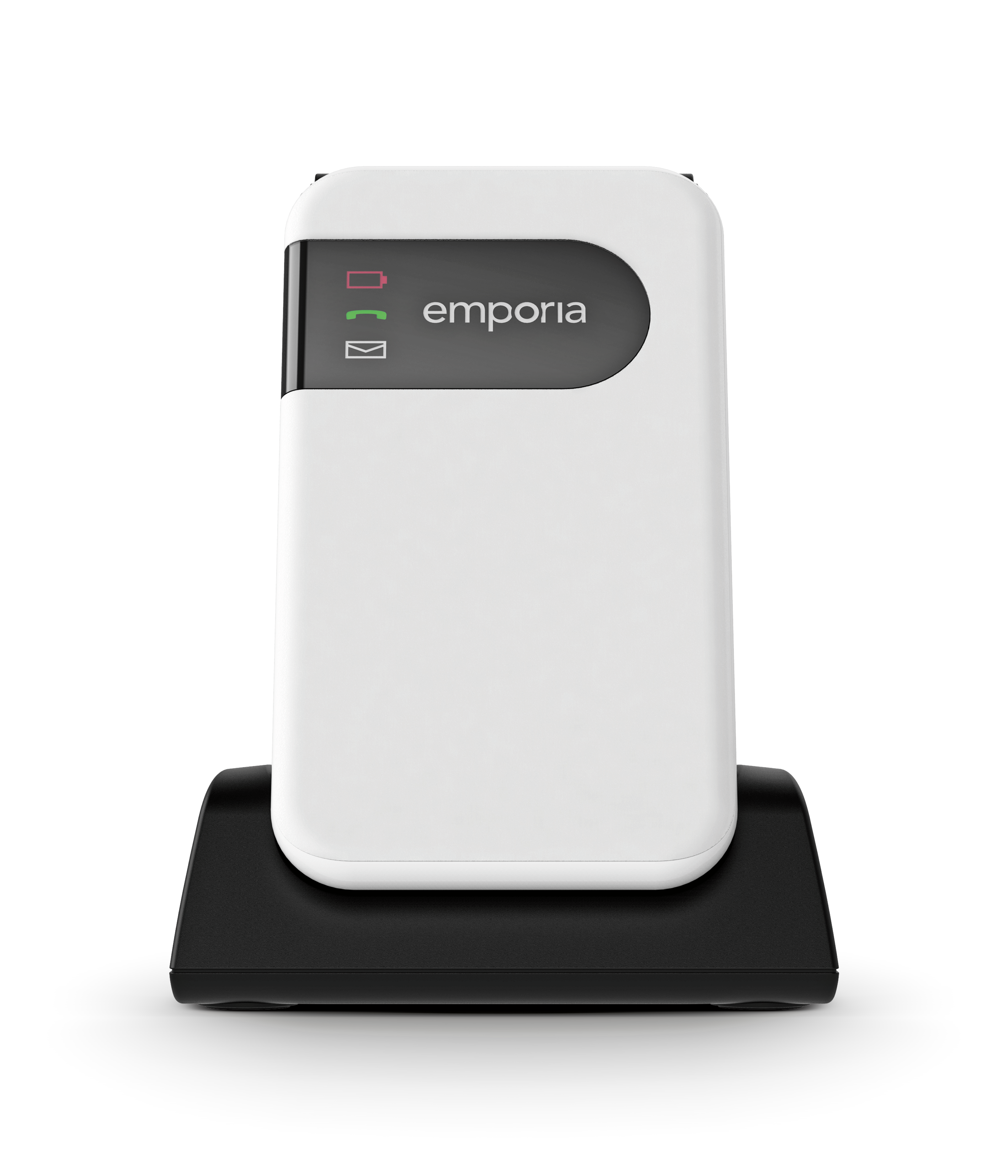 Weißes, zugeklapptes emporia SIMPLICITYglam.4G in emporia Ladeschale