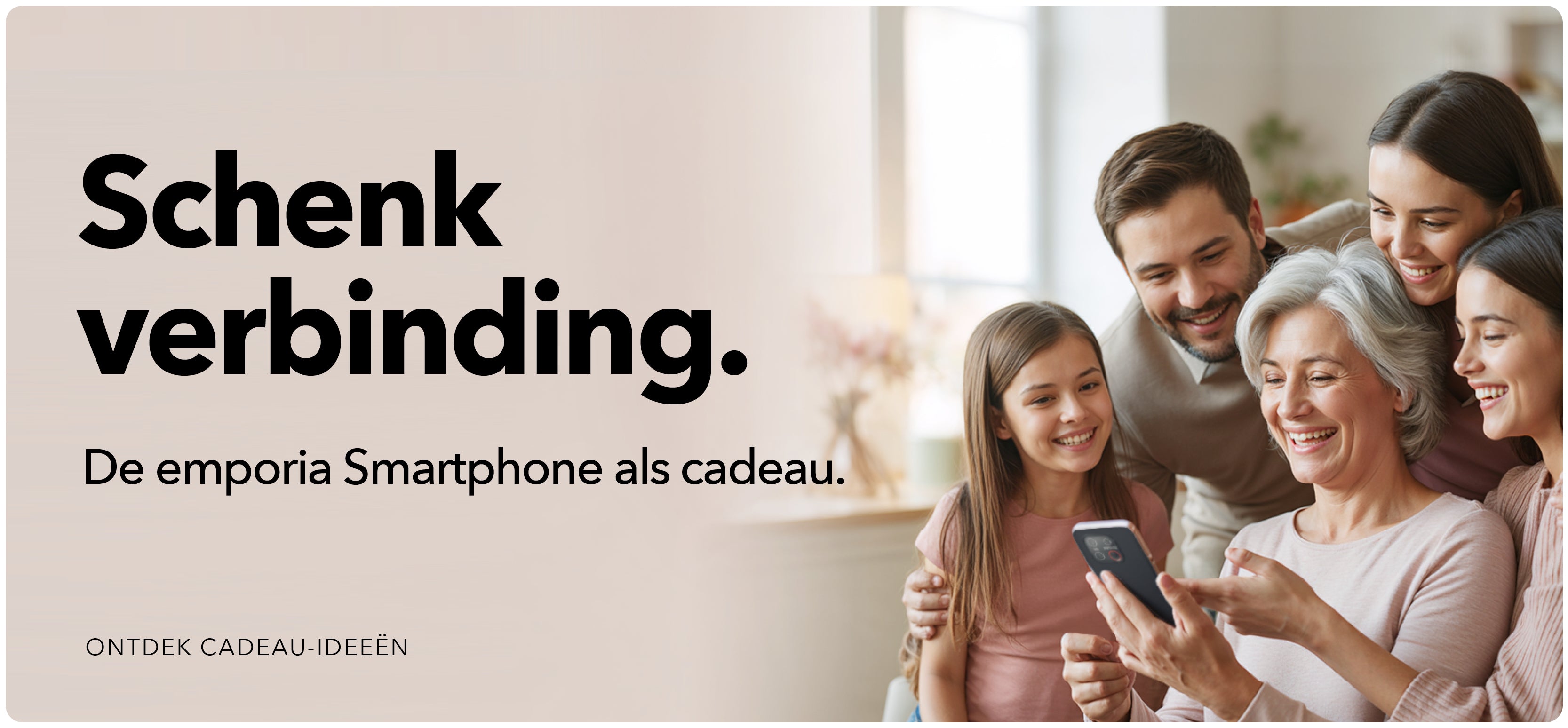 Schenk verbinding. De emporia Smartphone als cadeau.